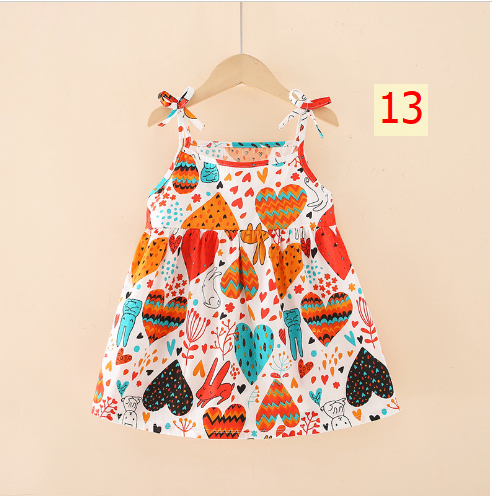 24HH65.01 - VÁY 2 DÂY BÉ GÁI