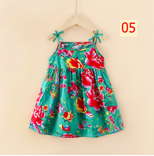 24HH65.01 - VÁY 2 DÂY BÉ GÁI