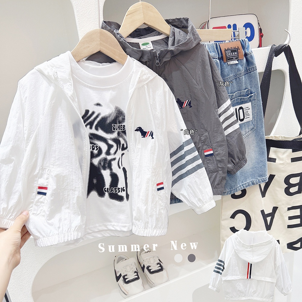 24HH65.07 - ÁO KHOÁC GIÓ MỎNG PHỐI KẺ TAY KACADY