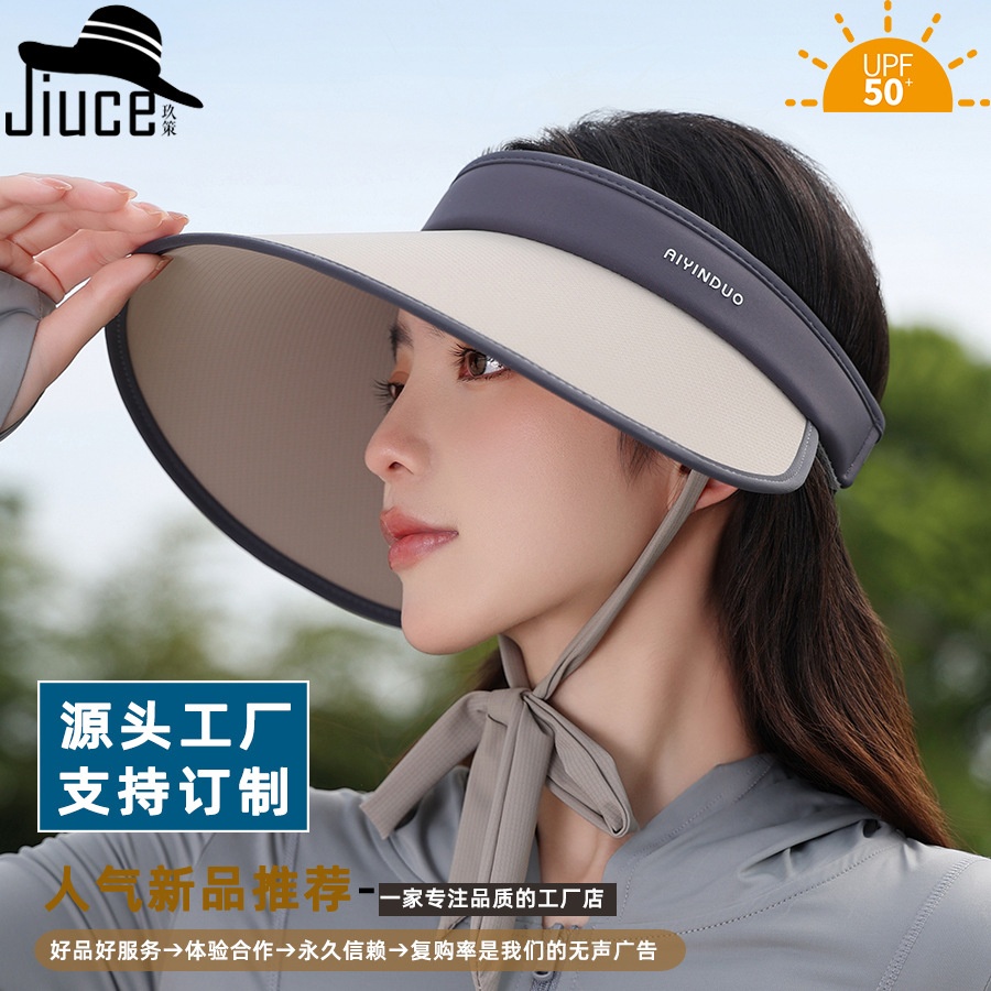 24HA95.06 - MŨ CHỐNG NẮNG NỬA ĐẦU CÓ DÂY BUỘC NHÀ JIUCE