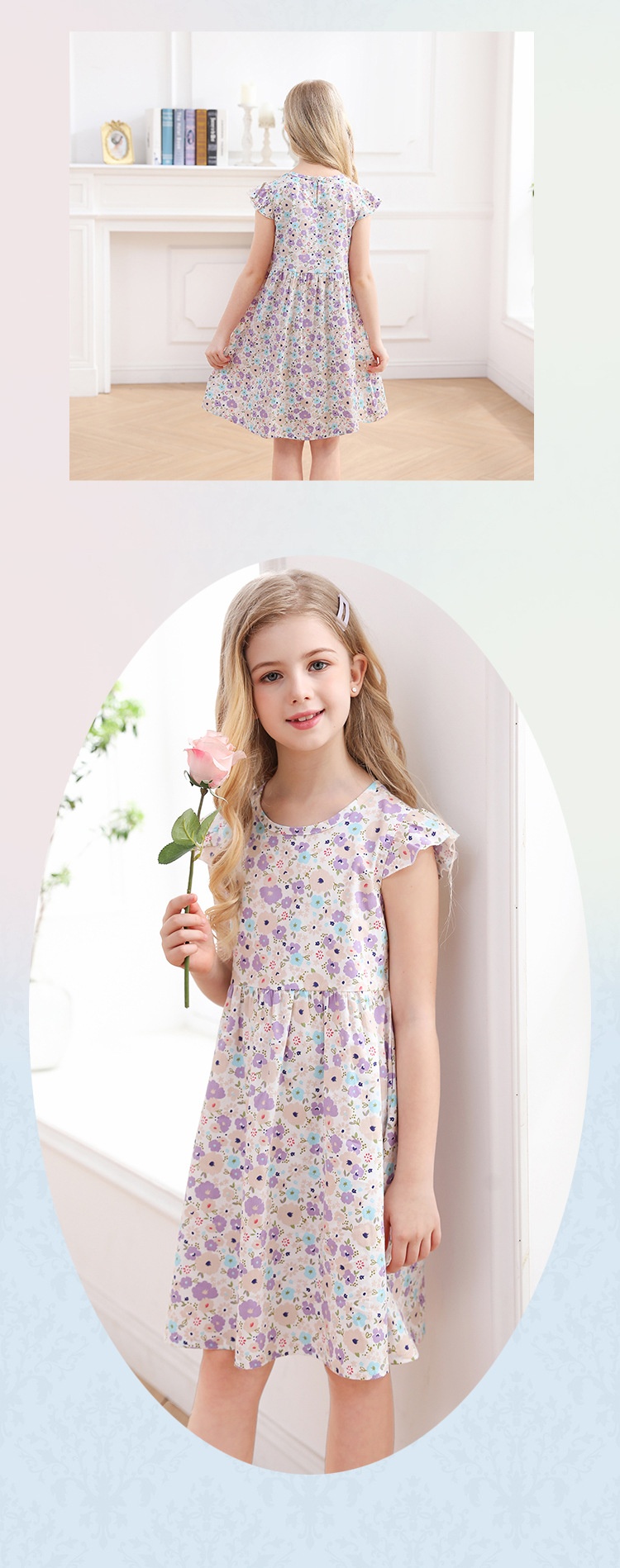 24HH95.05 - ĐẦM HOA BÉ GÁI