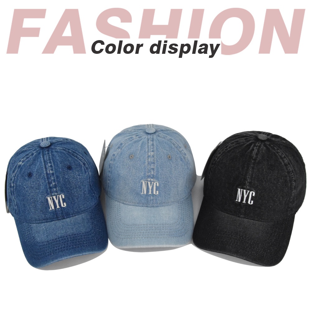 24HA95.05 - MŨ LƯỠI TRAI DENIM NYC