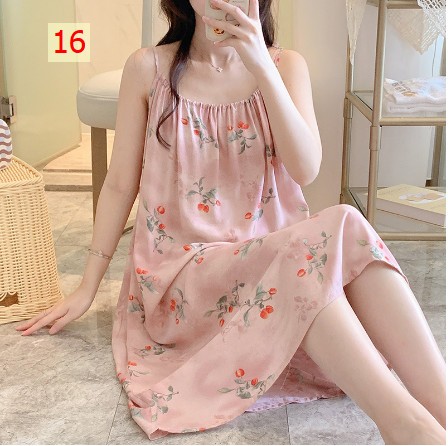 24HA105.24 - VÁY LANH LỤA 2 DÂY BUỘC