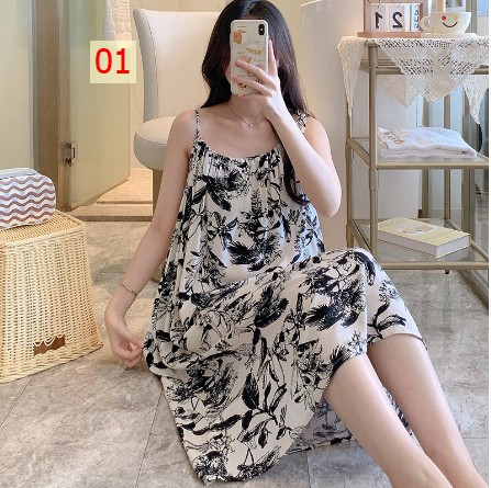24HA105.24 - VÁY LANH LỤA 2 DÂY BUỘC