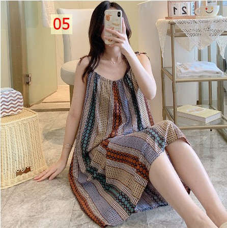 24HA105.24 - VÁY LANH LỤA 2 DÂY BUỘC