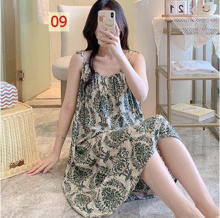 24HA105.24 - VÁY LANH LỤA 2 DÂY BUỘC