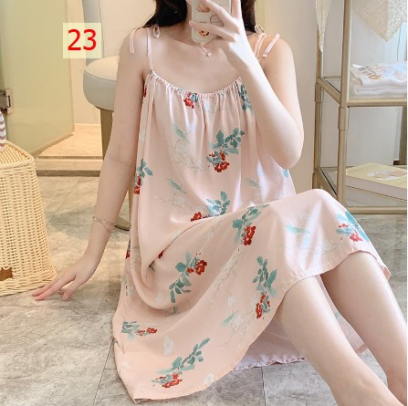 24HA105.24 - VÁY LANH LỤA 2 DÂY BUỘC