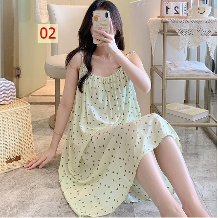 24HA105.24 - VÁY LANH LỤA 2 DÂY BUỘC