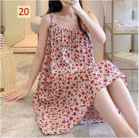 24HA105.24 - VÁY LANH LỤA 2 DÂY BUỘC