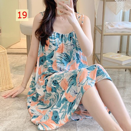 24HA105.24 - VÁY LANH LỤA 2 DÂY BUỘC