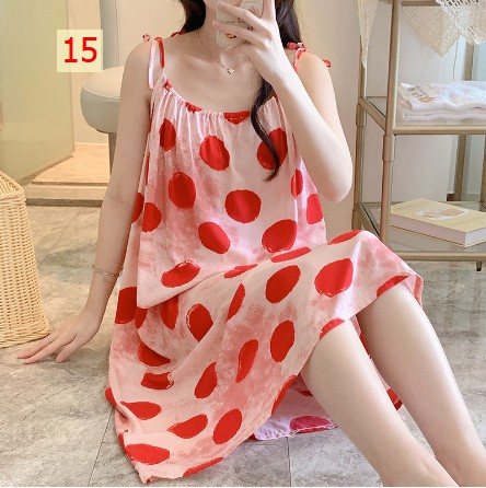 24HA105.24 - VÁY LANH LỤA 2 DÂY BUỘC