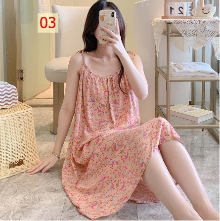 24HA105.24 - VÁY LANH LỤA 2 DÂY BUỘC