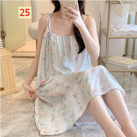 24HA105.24 - VÁY LANH LỤA 2 DÂY BUỘC