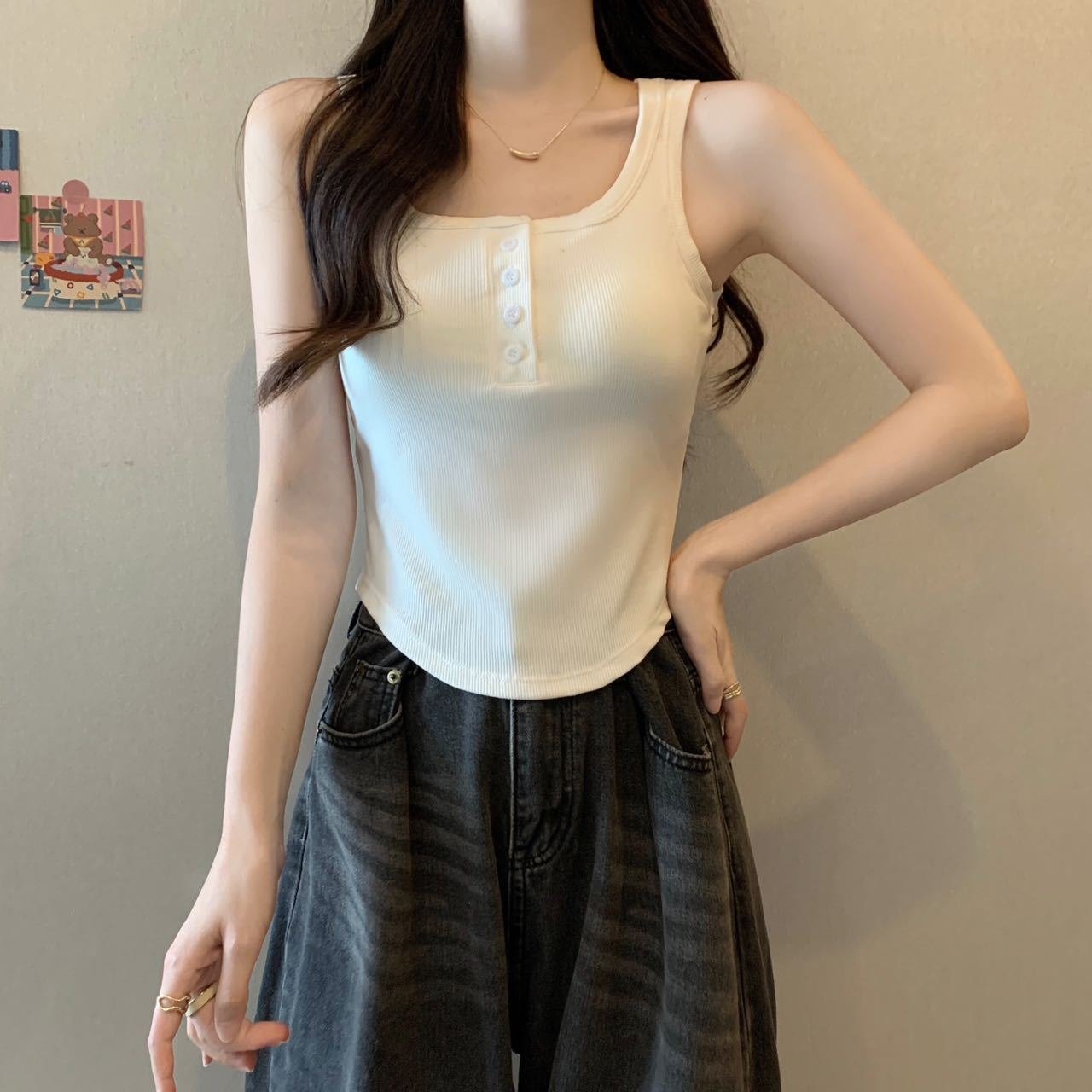 24HH115.03 - ÁO CROPTOP KÈM ĐỆM NGỰC