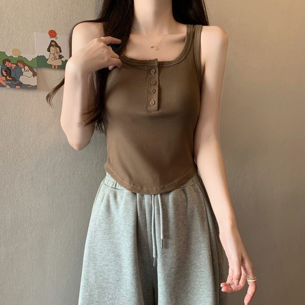 24HH115.03 - ÁO CROPTOP KÈM ĐỆM NGỰC