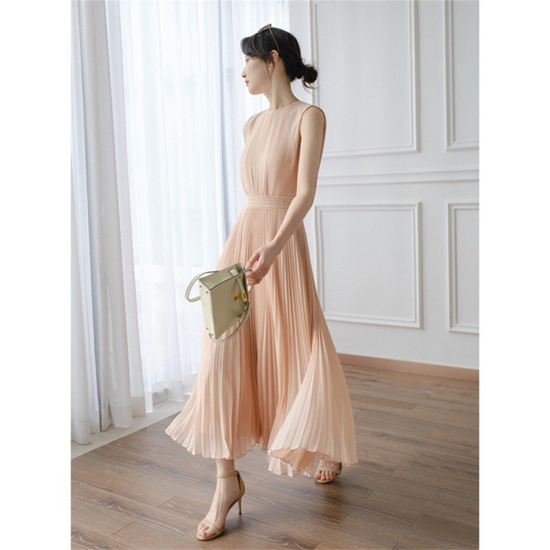 24HA135.11 - VÁY PURE YUAN XẾP LY