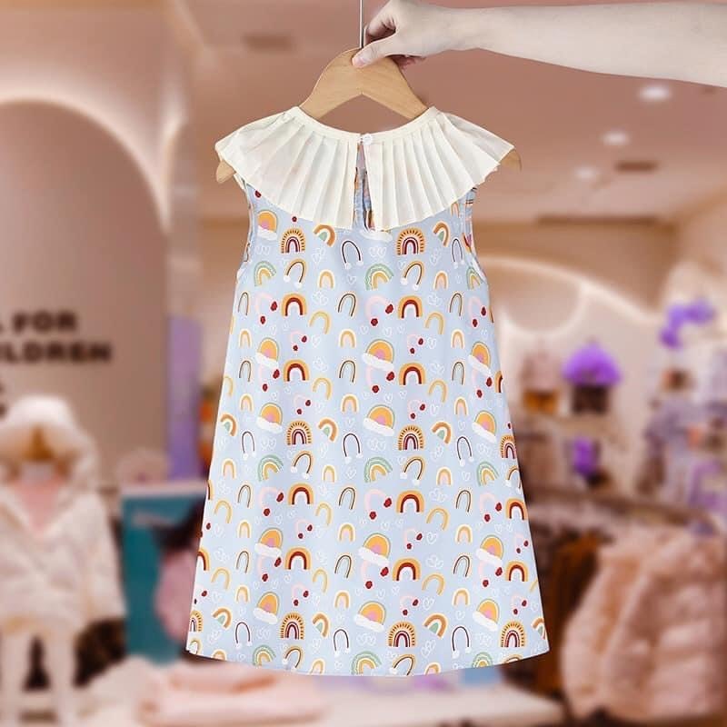 24HA135.07 - VÁY HOẠ TIẾT CẦU VỒNG BÉ GÁI