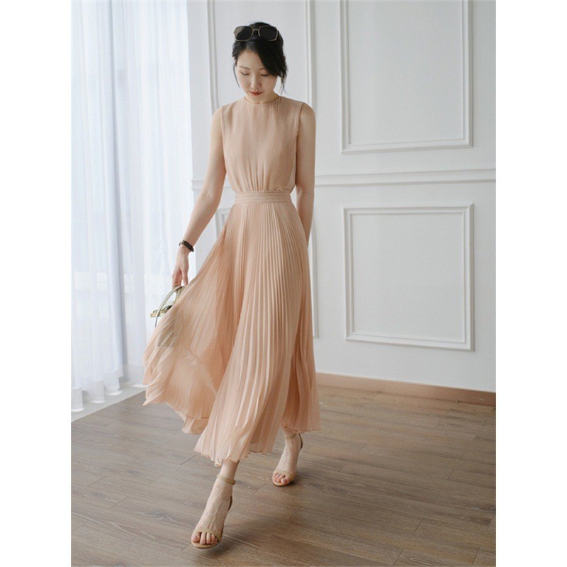 24HA135.11 - VÁY PURE YUAN XẾP LY