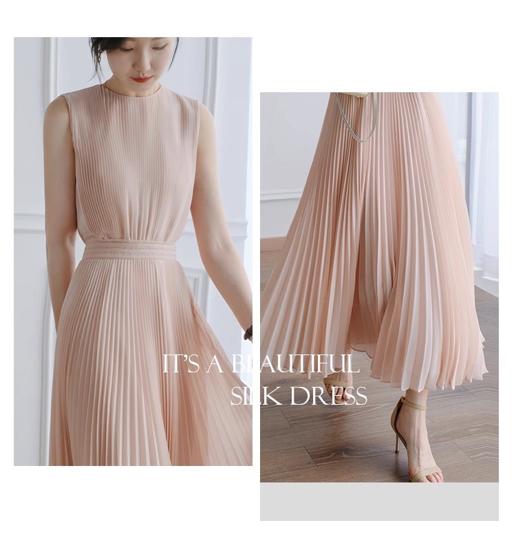 24HA135.11 - VÁY PURE YUAN XẾP LY