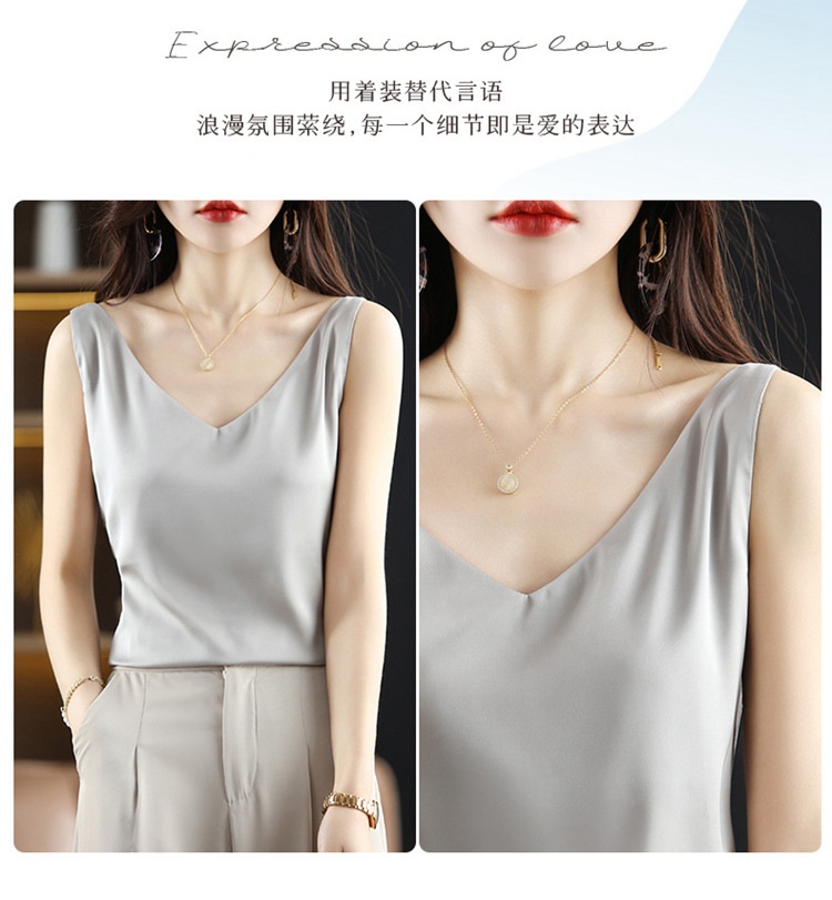 24HA145.09 - ÁO LỤA SÁT NÁCH NỮ
