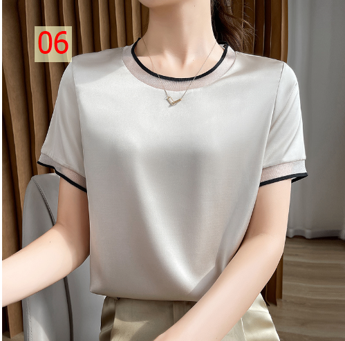 24HA145.11 - ÁO SƠ MI NỮ NGẮN TAY