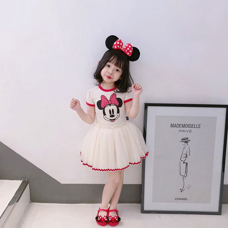 24HA145.22 - VÁY XÒE MICKEY BÉ GÁI