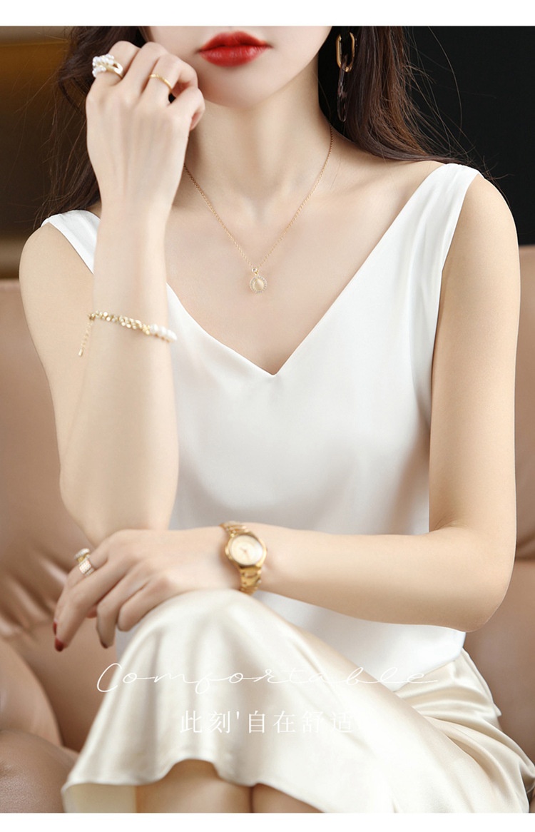 24HA145.09 - ÁO LỤA SÁT NÁCH NỮ