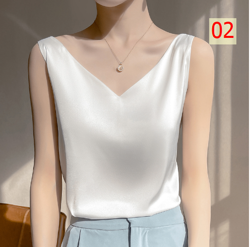 24HA145.09 - ÁO LỤA SÁT NÁCH NỮ