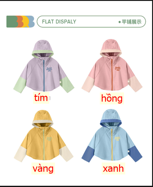 24HA145.05 - ÁO CHỐNG NẮNG HÃNG MINIZON CHO BÉ