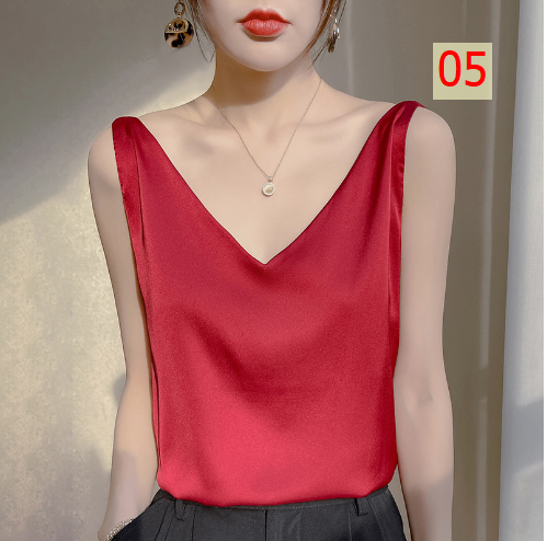 24HA145.09 - ÁO LỤA SÁT NÁCH NỮ
