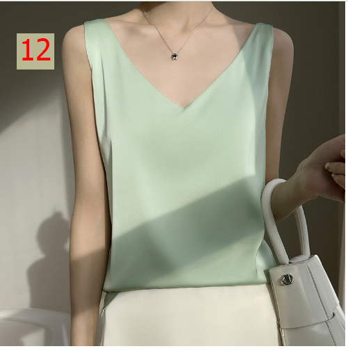 24HA145.09 - ÁO LỤA SÁT NÁCH NỮ