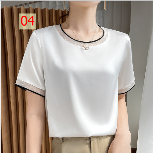 24HA145.11 - ÁO SƠ MI NỮ NGẮN TAY