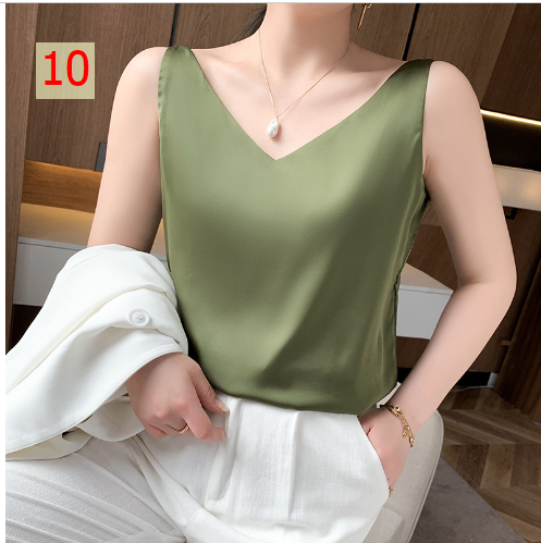 24HA145.09 - ÁO LỤA SÁT NÁCH NỮ