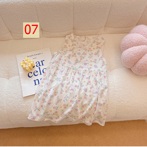 24HA165.09 - SET 2 VÁY LANH LỤA CHO BÉ YÊU