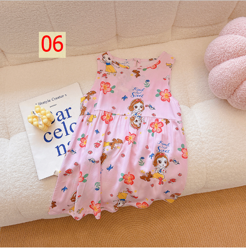 24HA165.09 - SET 2 VÁY LANH LỤA CHO BÉ YÊU
