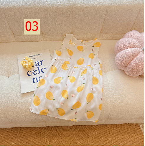 24HA165.09 - SET 2 VÁY LANH LỤA CHO BÉ YÊU