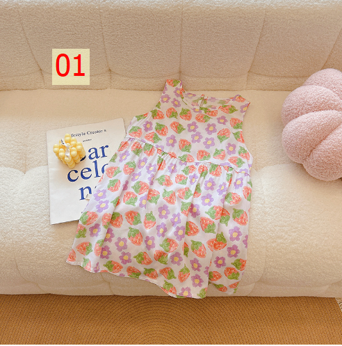 24HA165.09 - SET 2 VÁY LANH LỤA CHO BÉ YÊU