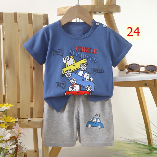 24HA185.02 - BỘ CỘC TAY COTTON TRẺ EM SIZE 110-130