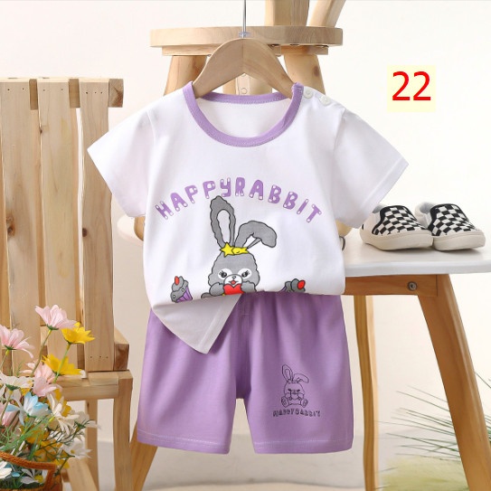 24HA185.02 - BỘ CỘC TAY COTTON TRẺ EM SIZE 110-130
