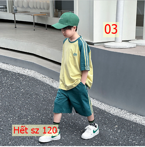 24HA175.13 - BỘ THỂ THAO COTTON SIZE ĐẠI BÉ TRAI