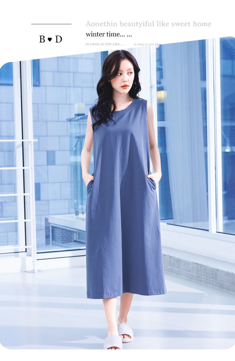 24HA185.31 - VÁY XUÔNG COTTON KÈM BRA