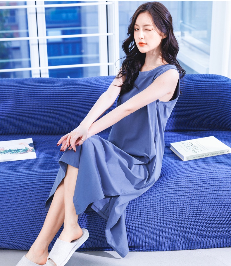 24HA185.31 - VÁY XUÔNG COTTON KÈM BRA