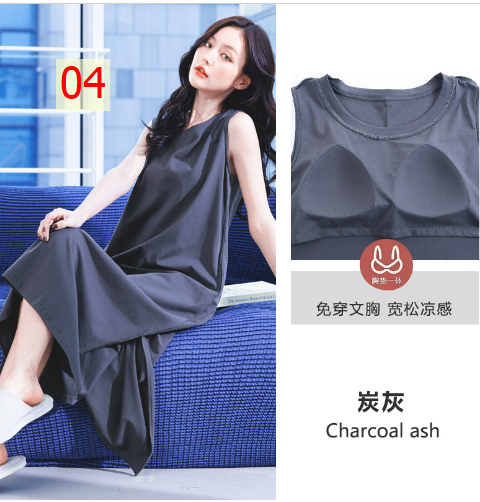 24HA185.31 - VÁY XUÔNG COTTON KÈM BRA