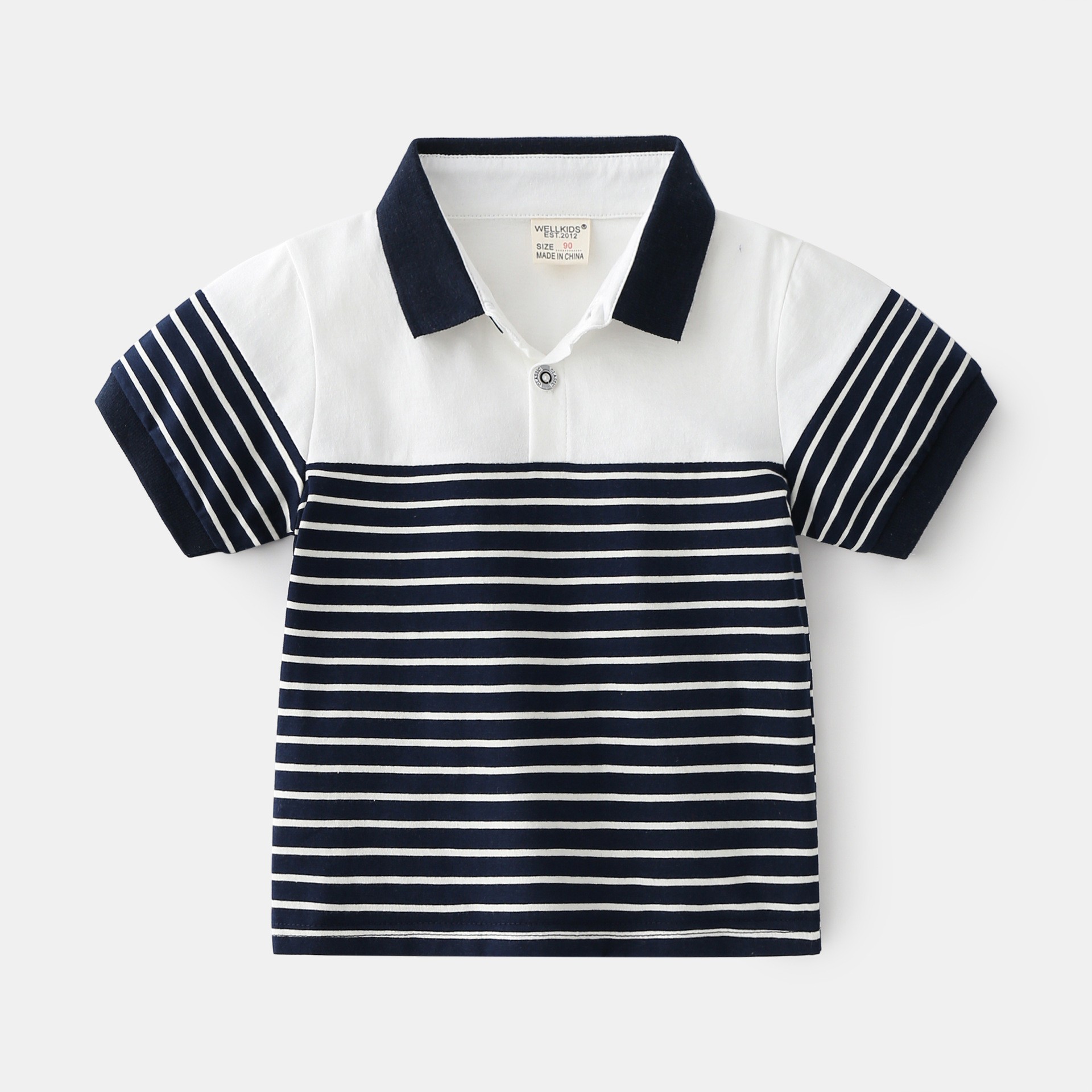 24HA195.11 - POLO KẺ NGANG WELLKIDS