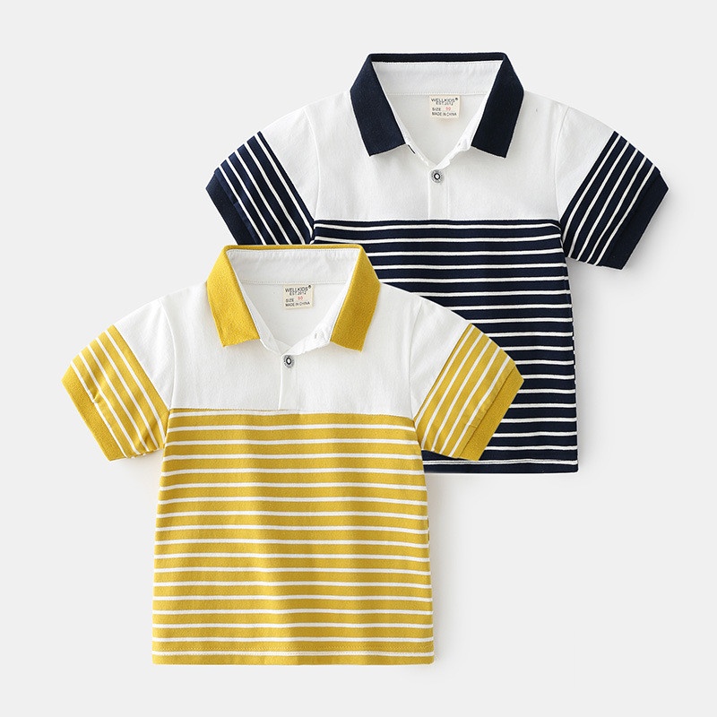 24HA195.11 - POLO KẺ NGANG WELLKIDS