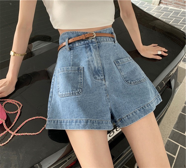 24HA195.06 - QUẦN SHORT JEAN CẠP CAO