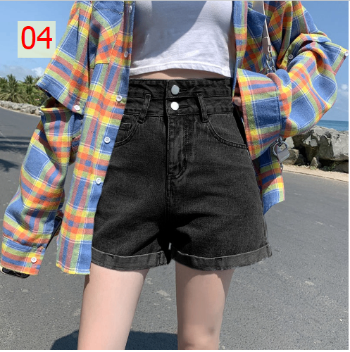 24HA205.18 - QUẦN SHORT JEAN 2 CÚC NỮ