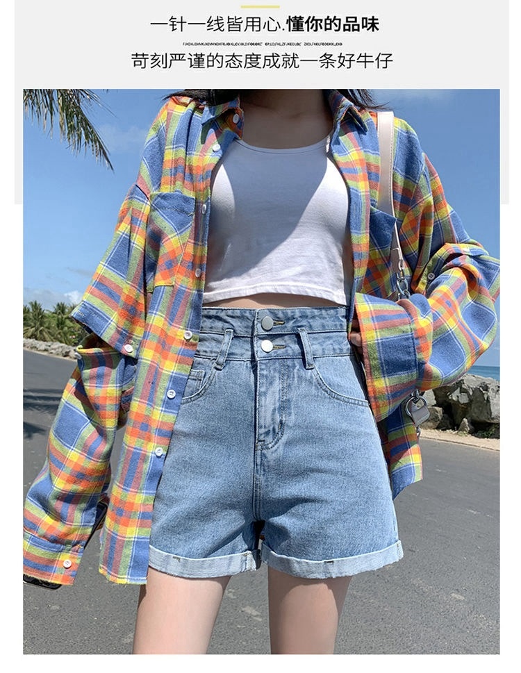 24HA205.18 - QUẦN SHORT JEAN 2 CÚC NỮ