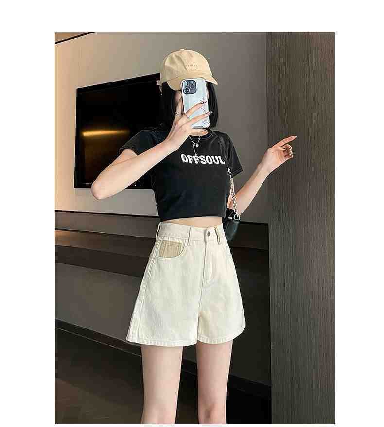 24HA225.06 - QUẦN ĐÙI JEANS TÚI ĐÁP CÁ TÍNH