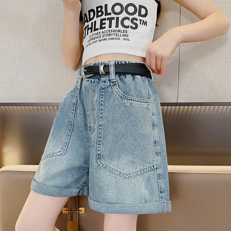24HA225.13 - QUẦN SHORT JEAN BÉ GÁI SIZE ĐẠI